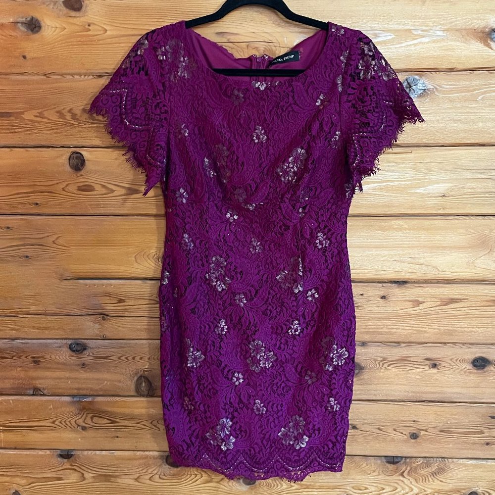 Ivanka Trump Cap Sleeve Lace Dress Size 10